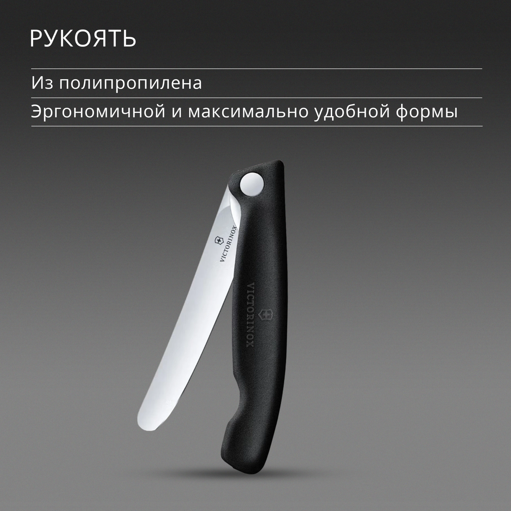 Нож кухонный Victorinox Swiss Classic 6.7803.F стальной столовый лезв.110мм прямая заточка черный карт.коробка