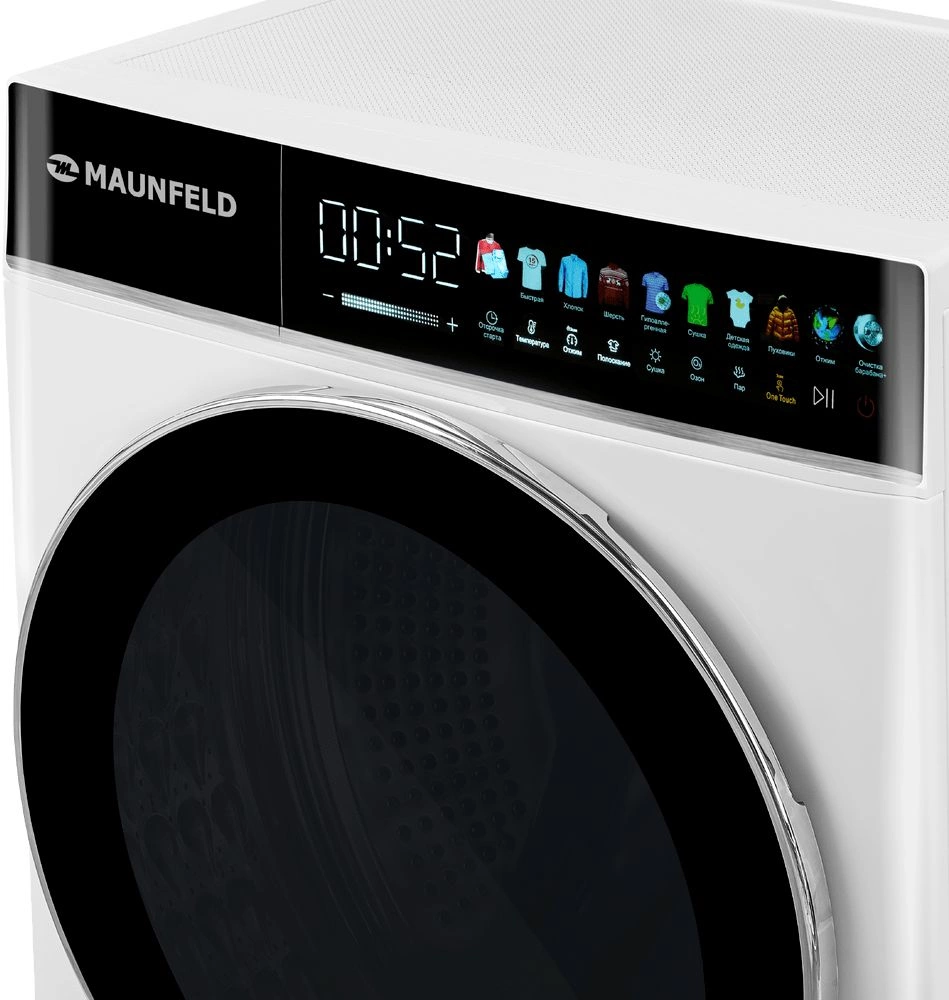 Стиральная машина Maunfeld MFWD1295WH05 класс: B загр.фронтальная макс.:9кг (с сушкой) белый инвертор