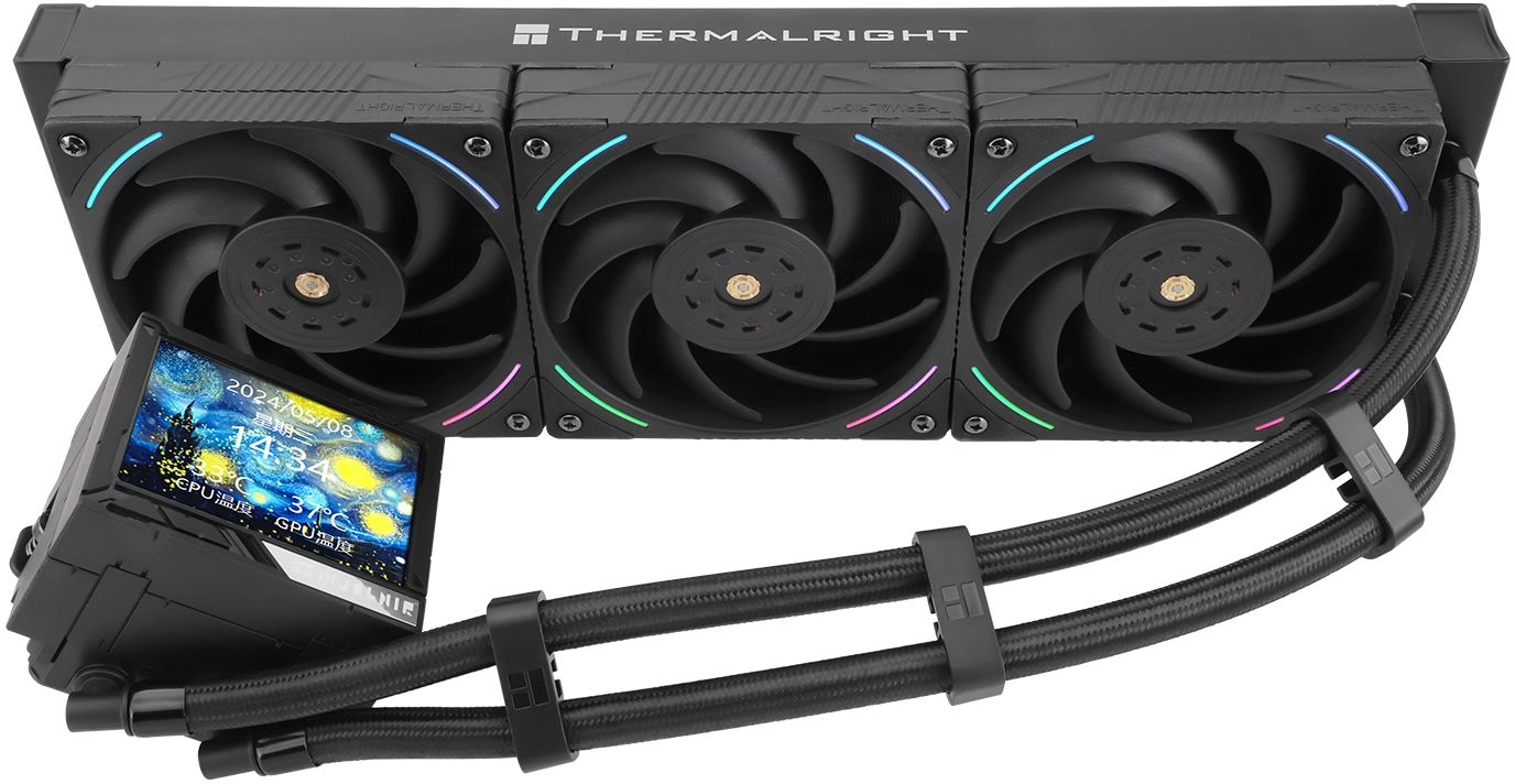 Система водяного охлаждения Thermalright Mjolnir Vision 360 ARGB Soc-AM5/AM4/1151/1200/2066/2011/1700 черный 4-pin 27dB Al LCD Ret (M-VISION-360-BL-ARGB)