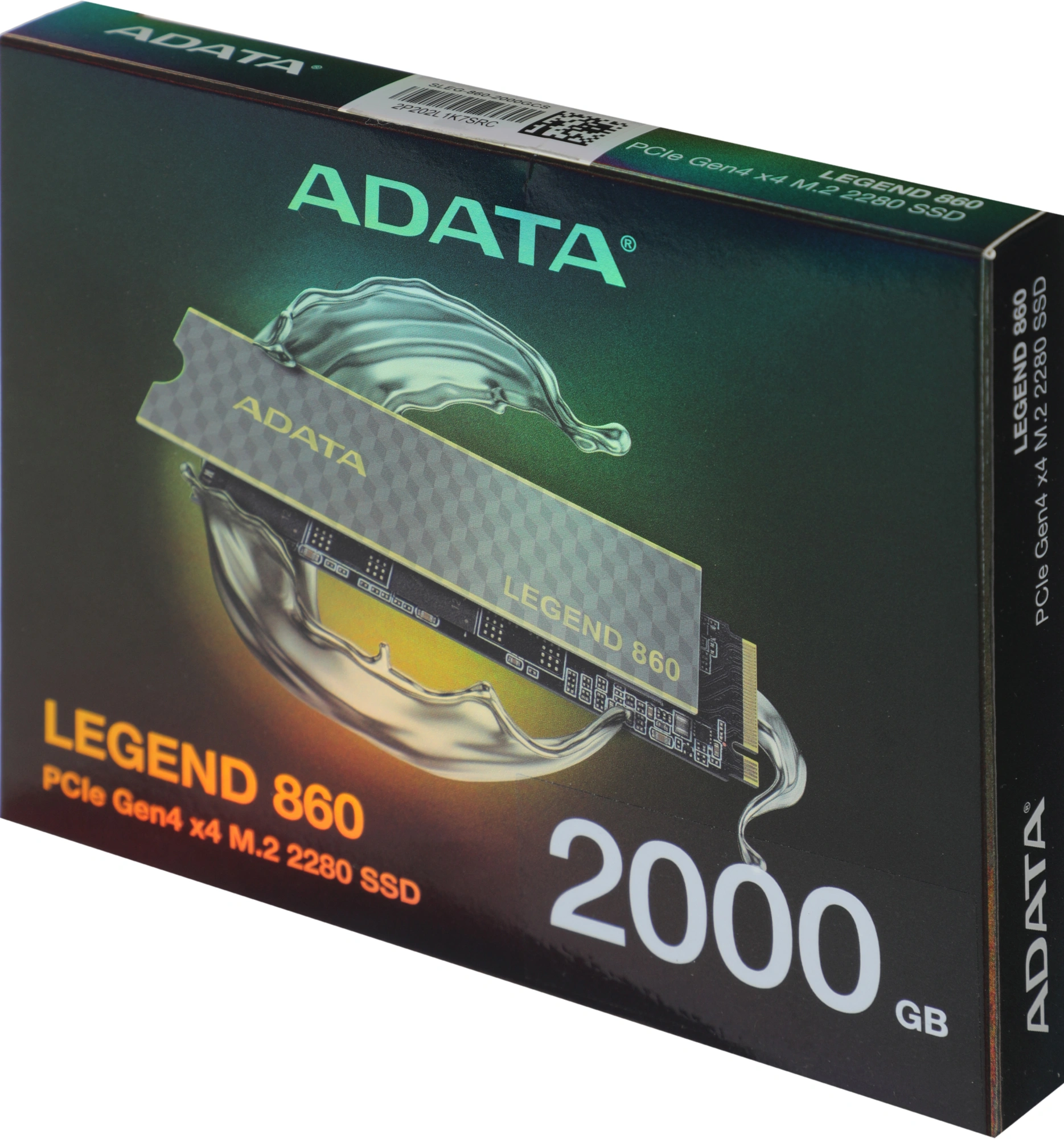 Накопитель SSD A-Data PCIe 4.0 x4 2TB SLEG-860-2000GCS Legend 860 M.2 2280