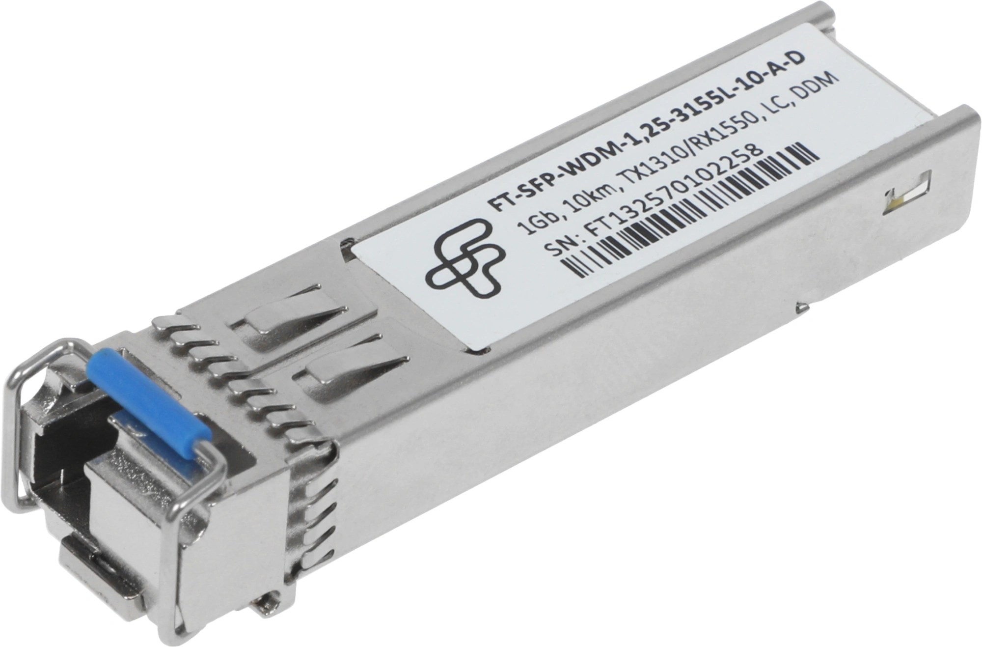 Трансивер Future Technologies FT-SFP-WDM-1,25-3155L-10-A-D SFP SM 1.25Гбит/с Tx:1310нм Rx:1550нм до 10км