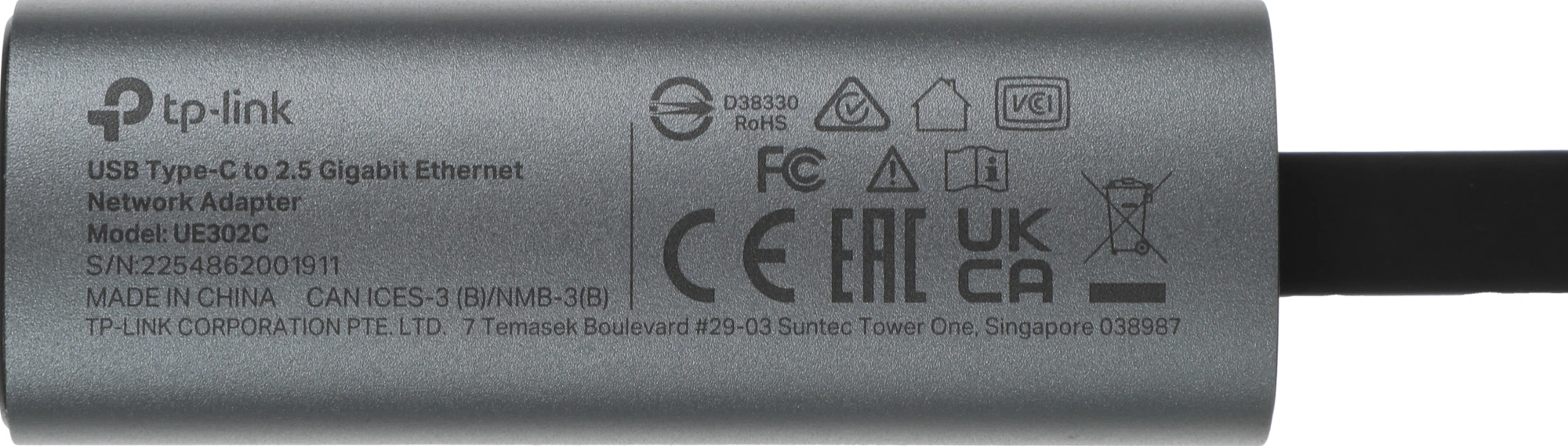 Сетевой адаптер Gigabit Ethernet TP-Link UE302C USB Type-C