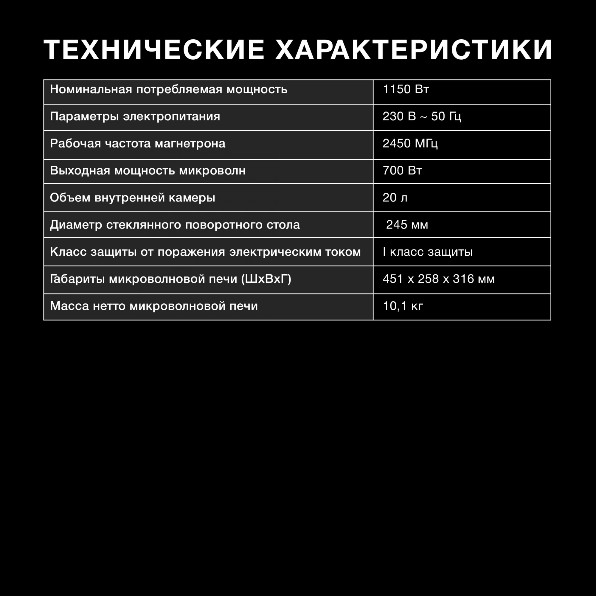 Микроволновая Печь Hyundai HYM-D3039 20л. 700Вт черный