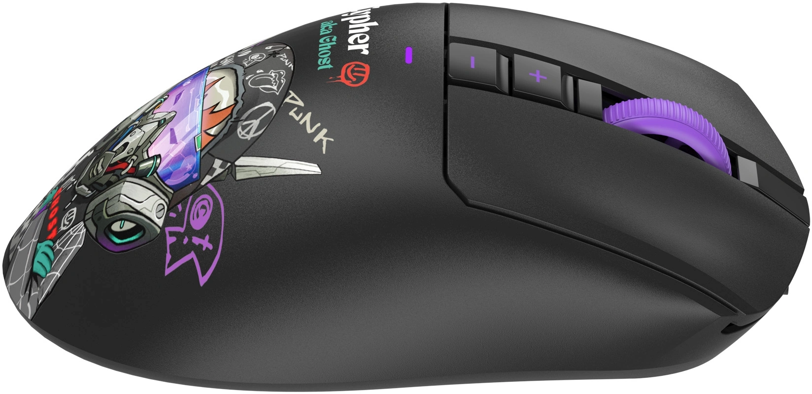 Мышь A4Tech Bloody R73 Ultra Duo черный/рисунок оптическая 20000dpi беспров. USB/USB-C 7but (R73 ULTRA DUO CYPHER GHOST)