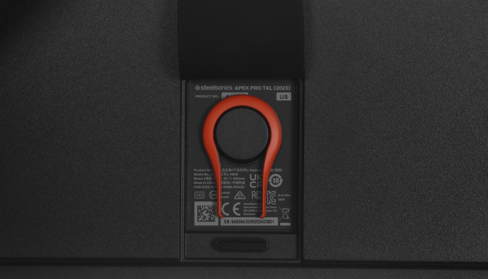 Клавиатура Steelseries Apex Pro TKL механическая черный USB for gamer LED (подставка для запястий) (64856)