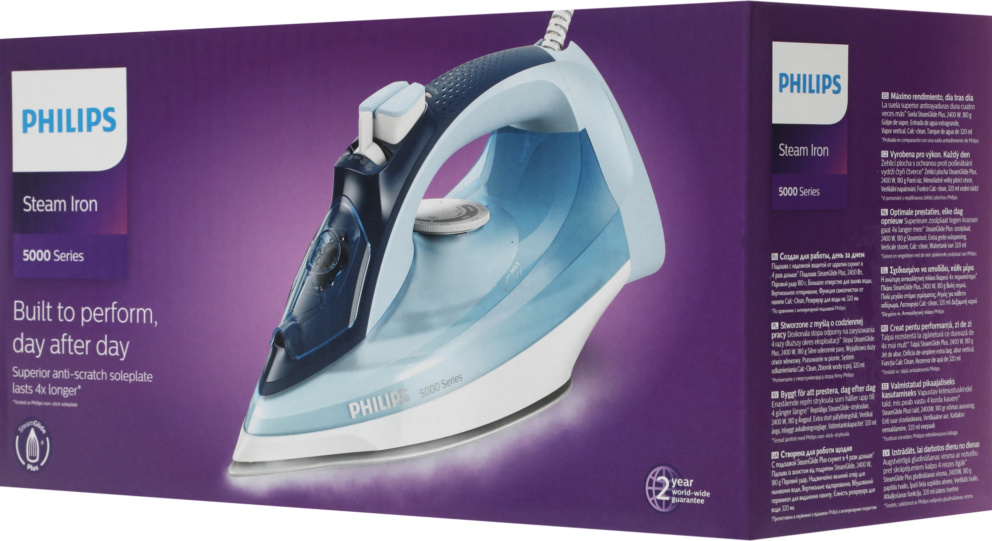 Утюг Philips DST5030/20 2400Вт голубой