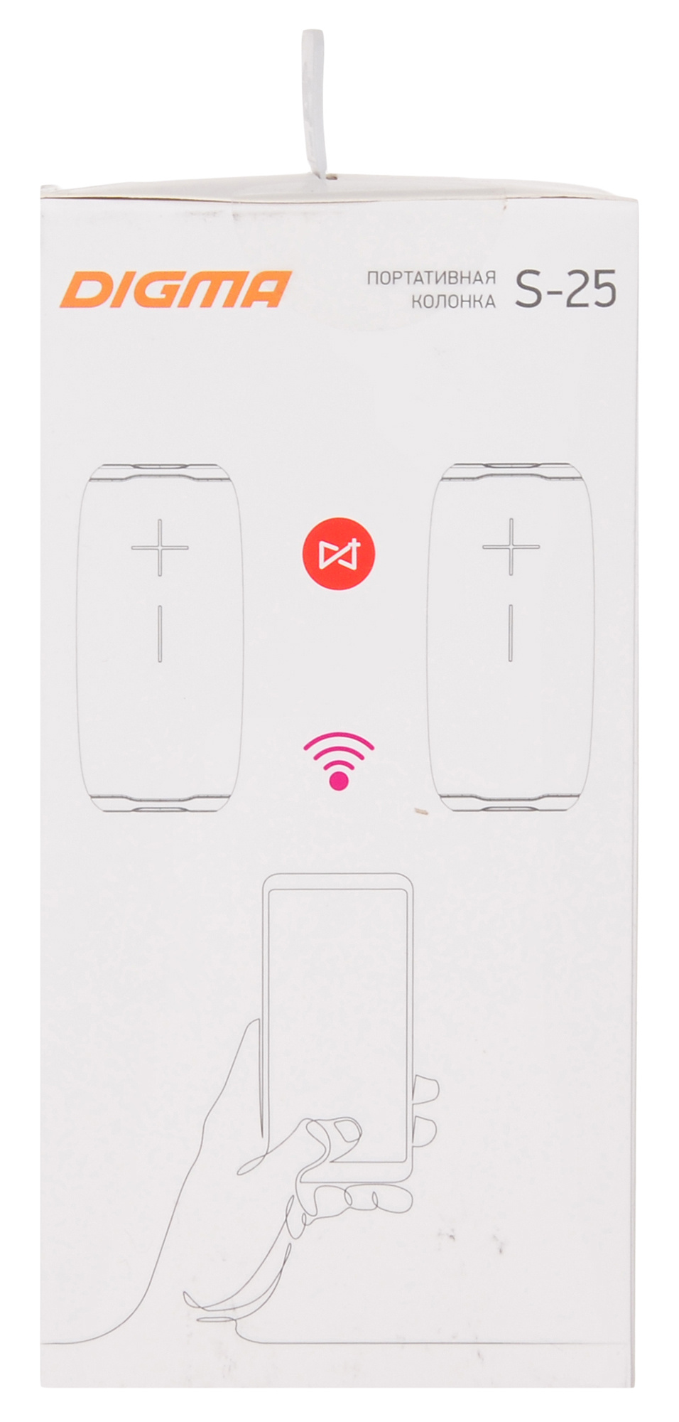 Колонка порт. Digma S-25 серый 10W 1.0 BT/3.5Jack/USB 2400mAh (SP2510G)