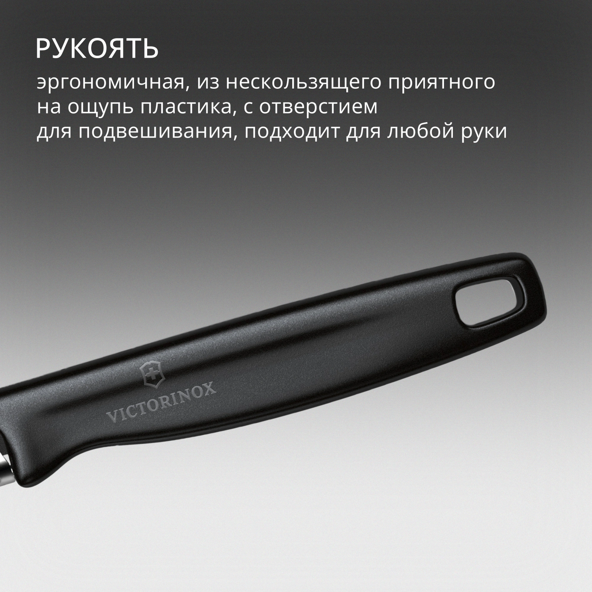 Овощечистка Victorinox Iotaс лезвием двухсторон. черный упак.:европодвес (6.0943.3)