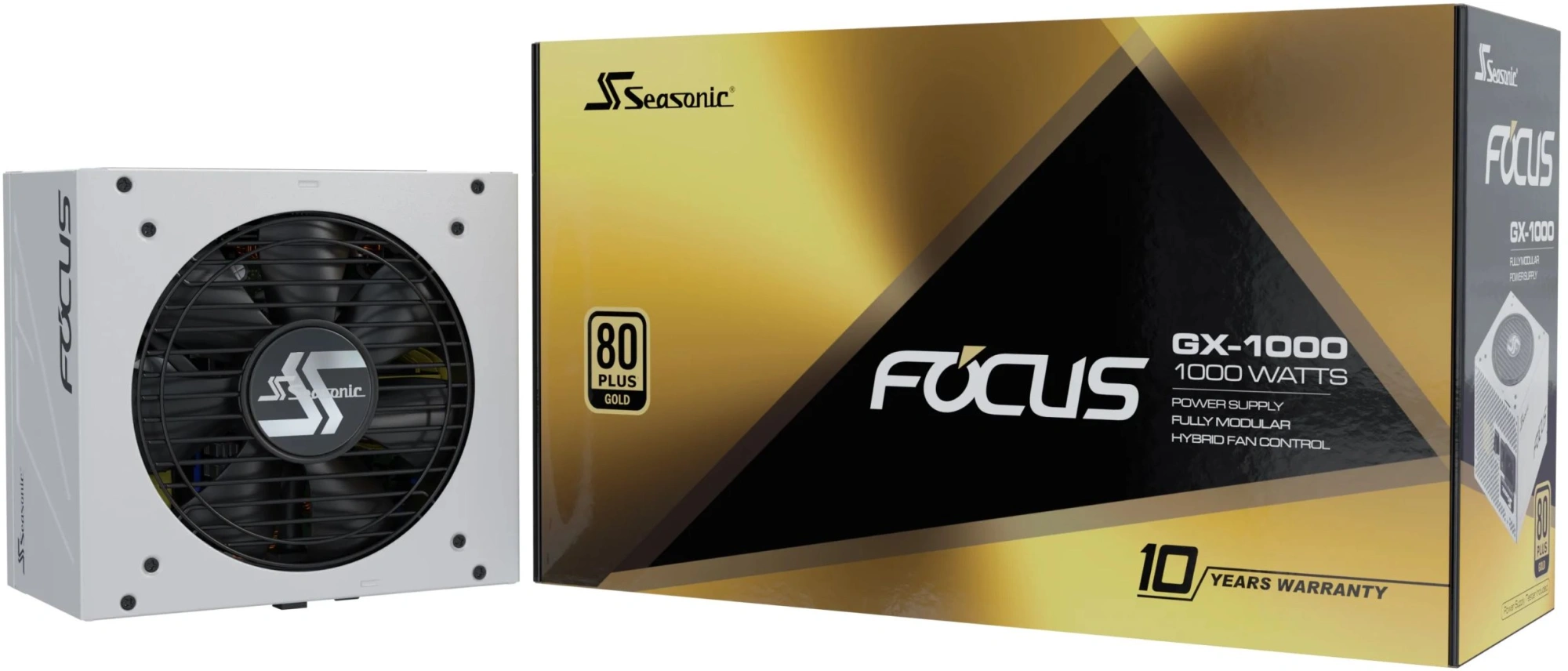 Блок питания Seasonic ATX 1000W Focus GX-1000 Gen.5 WHITE 80+ gold (20+4pin) APFC 135mm fan 8xSATA Cab Manag RTL