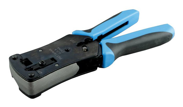 Инструмент обжимной Hyperline HT-N468B для RJ-45/RJ-12/RJ-11 черный/оранжевый