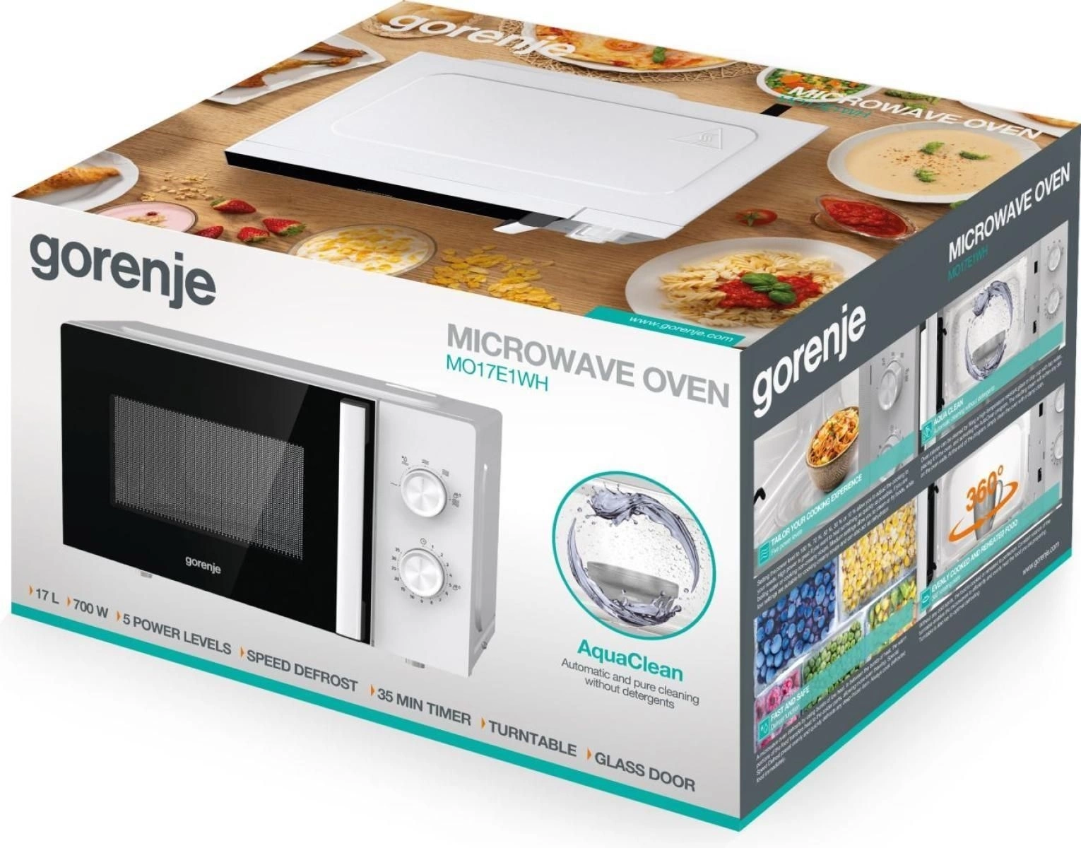 Микроволновая Печь Gorenje MO17E1WH 17л. 700Вт белый