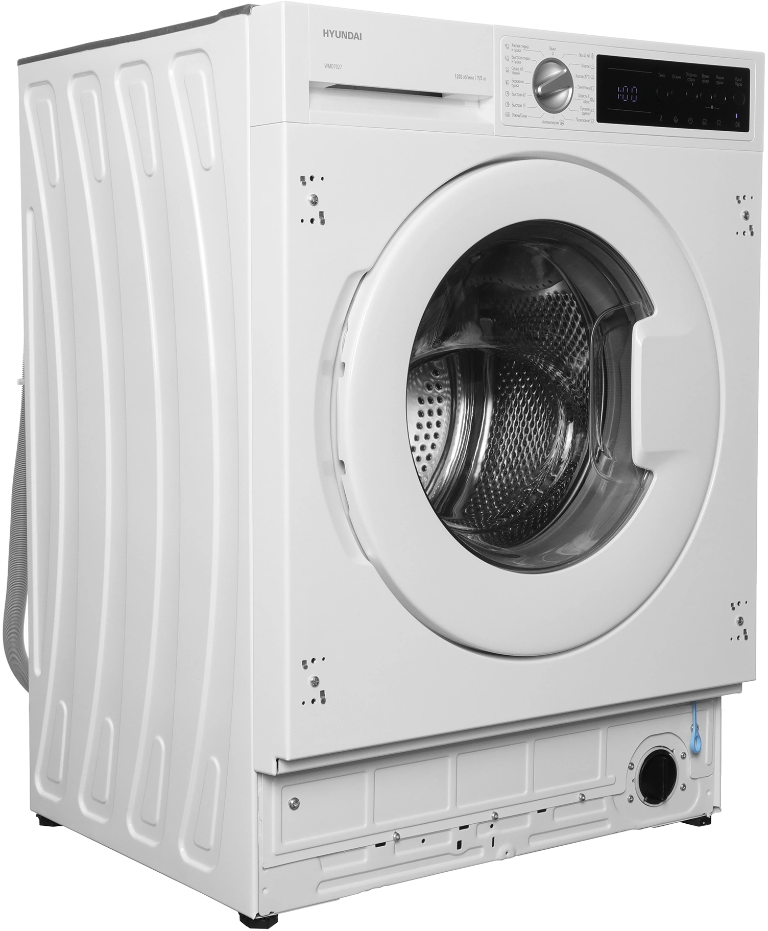 Стиральная машина Hyundai WMD7027 класс:B загрузка до 7кг отжим:1200об/мин белый