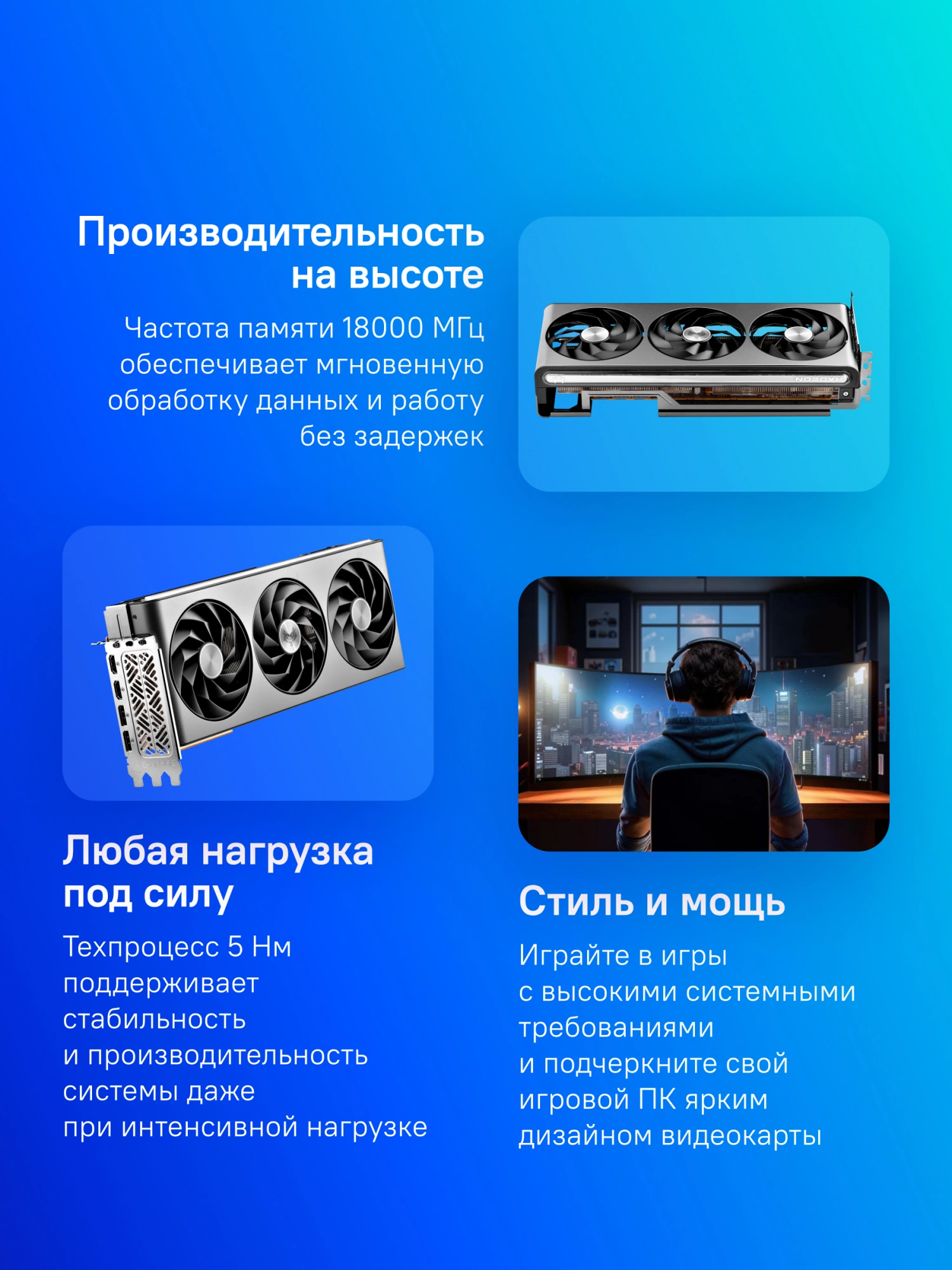 Видеокарта Sapphire PCI-E 4.0 11335-02-20G NITRO+ RX 7700 XT GAMING OC AMD Radeon RX 7700XT 12Gb 192bit GDDR6 2276/18000 HDMIx2 DPx2 HDCP Ret