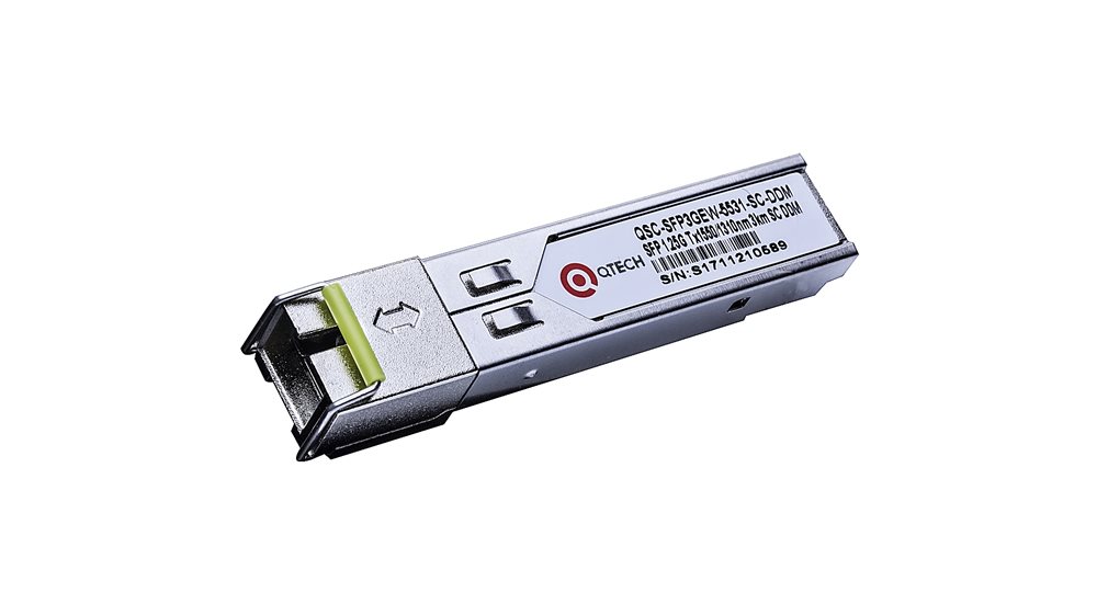 QSC-SFP3GEW-5531-SC-DDM WDM SFP модуль QTECH, 3км, 1,25Гбит/с, Tx=1550/Rx=1310нм, SC, FP, SM, DDM