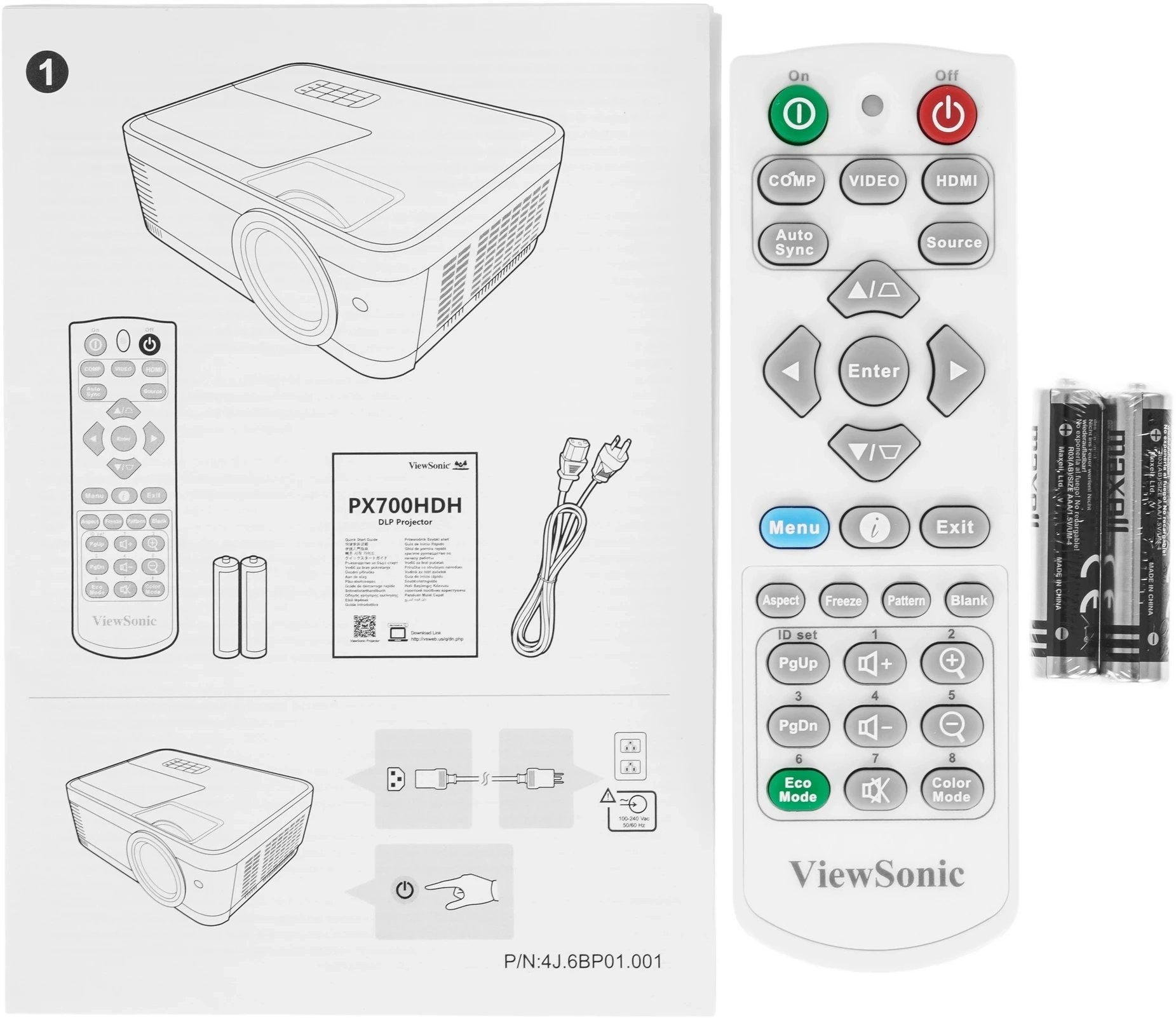 Проектор ViewSonic PX700HDH DLP 3700Lm ANSI (1920x1080) 22000:1 ресурс лампы:20000часов 2xHDMI 2.4кг