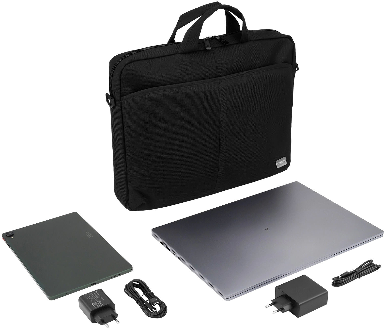 Сумка для ноутбука 17" Digma W-210 черный полиэстер (W210BK)