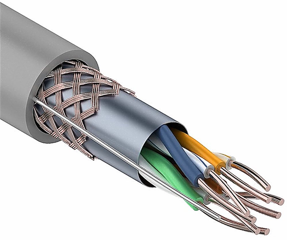 01-0342 - Кабель витая пара REXANT SFTP 4PR 24AWG, CAT5e, (бухта 305 м)