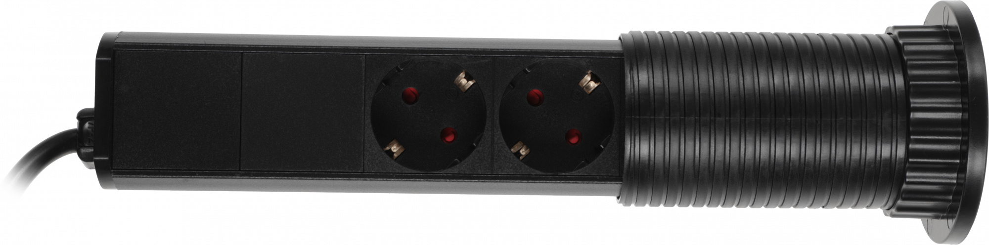 Сетевой разветвитель Premier 3R USB 1.8м (3 розетки) черный (коробка)