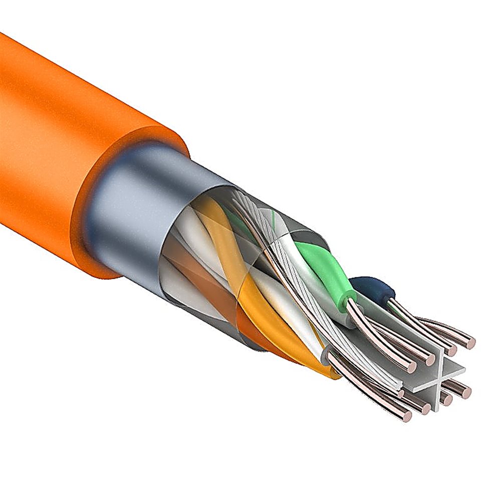 01-0151 - Rexant Кабель витая пара, F/UTP, категория 6, 4 x 2 x 0,57 мм, LSZH нг(А)-HF, внутренний, оранжевый, 305м