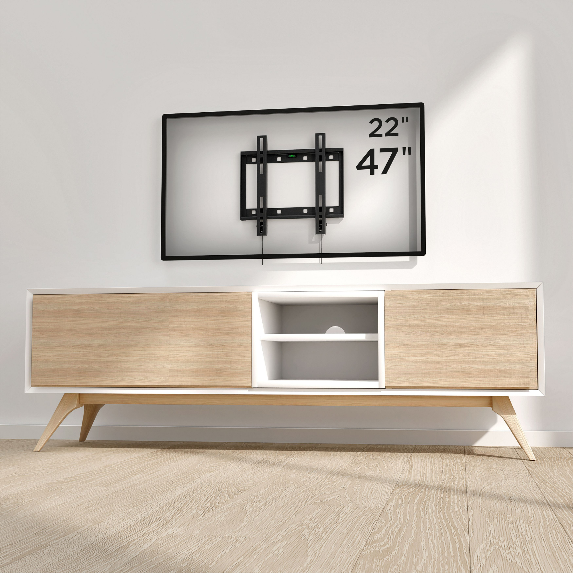 Кронштейн для телевизора Holder LCD-F2608 черный 19"-50" макс.40кг настенный фиксированный