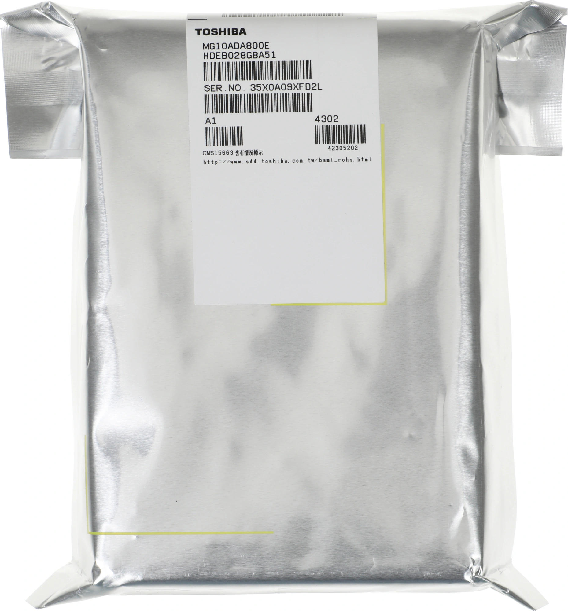 Жесткий диск Toshiba SATA-III 8TB MG10ADA800E Server Enterprise Capacity 512E (7200rpm) 512Mb 3.5"