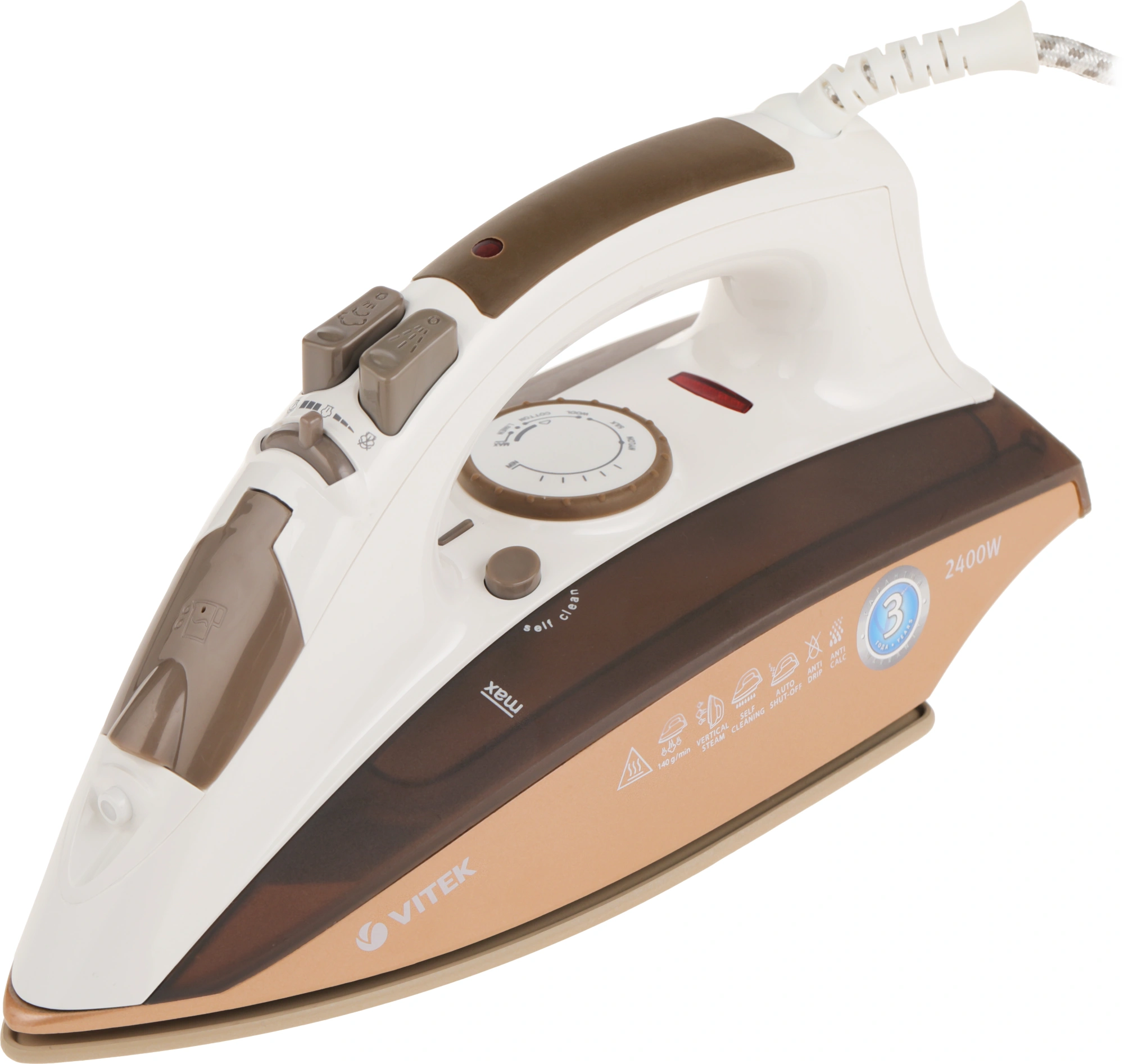 Утюг Vitek VT-1209 2400Вт коричневый
