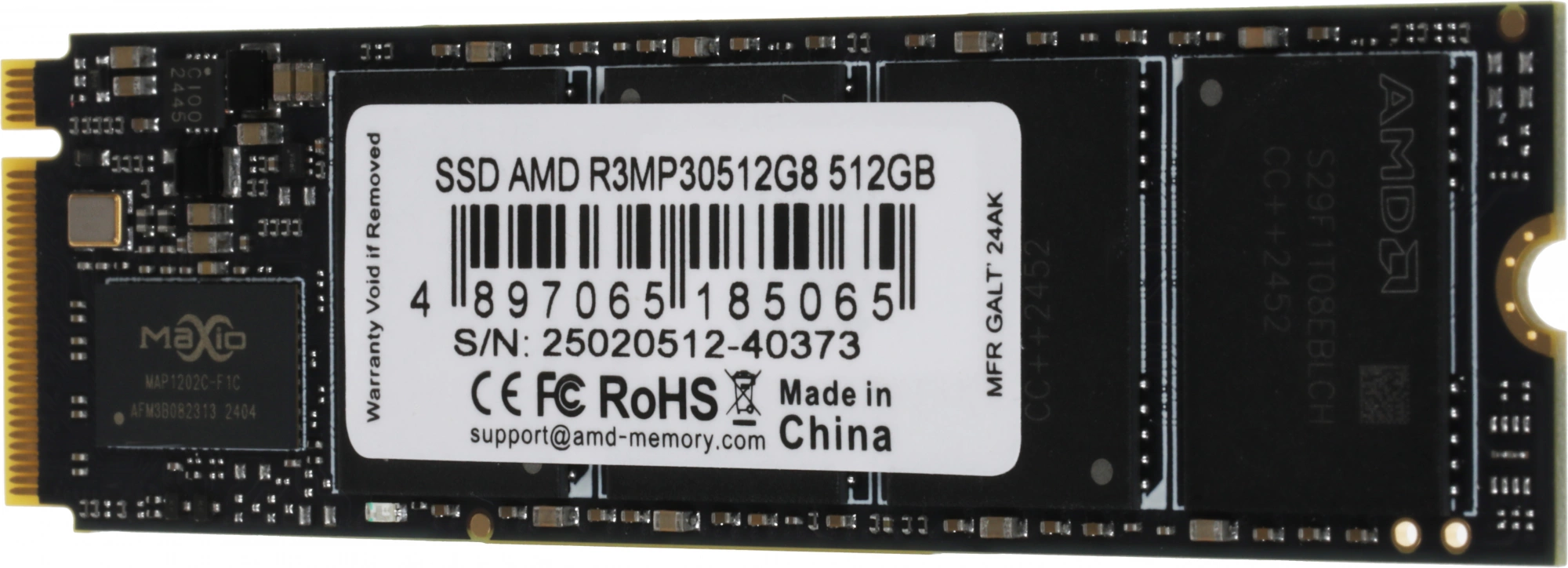 Накопитель SSD AMD PCIe 3.0 x4 512GB R3MP30512G8 Radeon M.2 2280