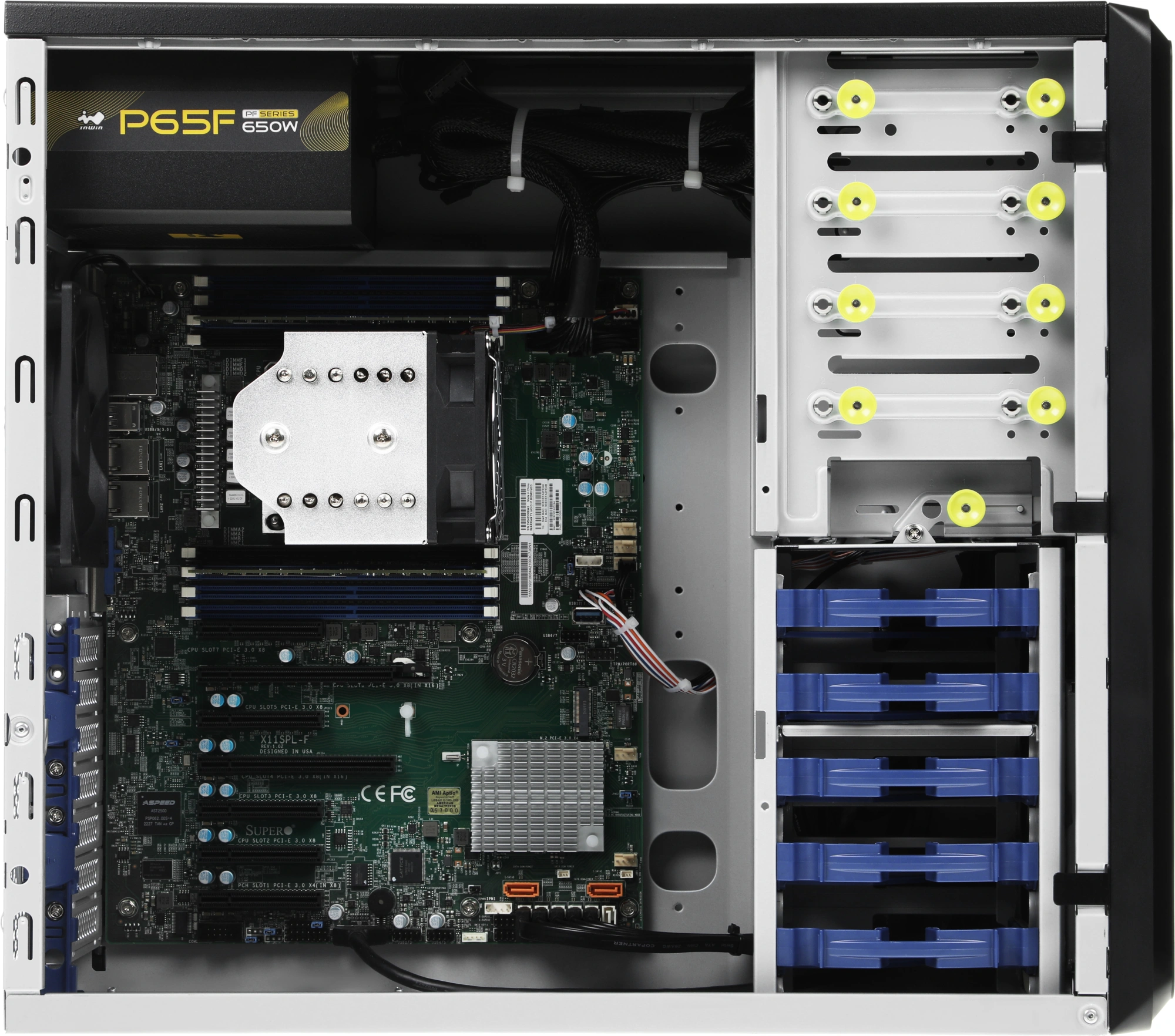 Сервер IRU Rock W9105P 1x4116 1x16Gb 1x500Gb M.2 SSD C621 AST2500 2x1Gb/s 1x550W w/o OS (2158432)