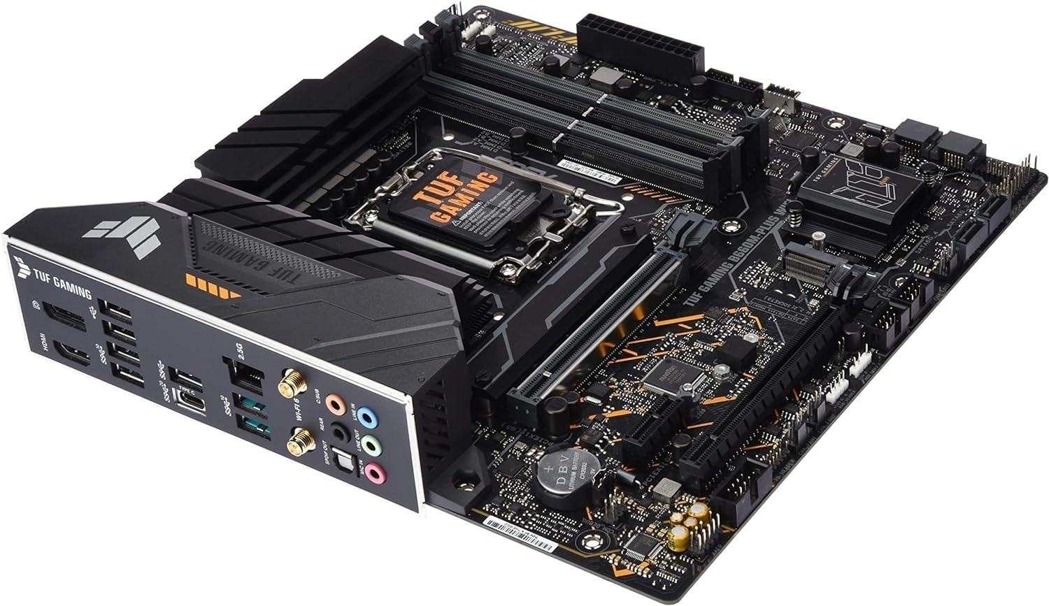 Материнская плата Asus TUF GAMING B660M-PLUS WIFI Soc-1700 Intel B660 4xDDR5 mATX AC`97 8ch(7.1) 2.5Gg RAID+HDMI+DP