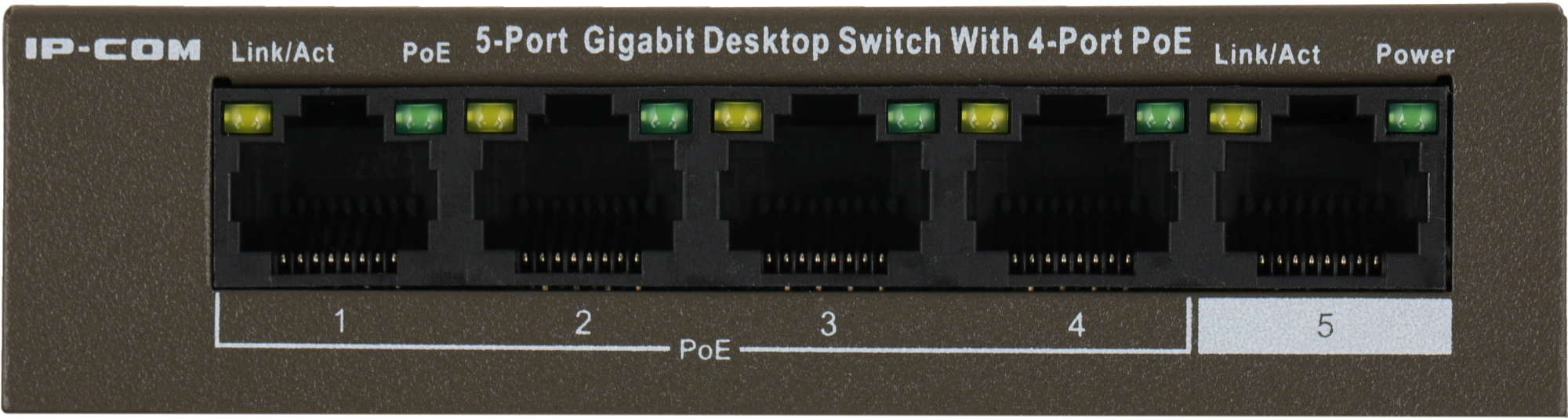 Коммутатор IP-Com G1105P-4-63W (L2) 5x1Гбит/с 4PoE 58W неуправляемый