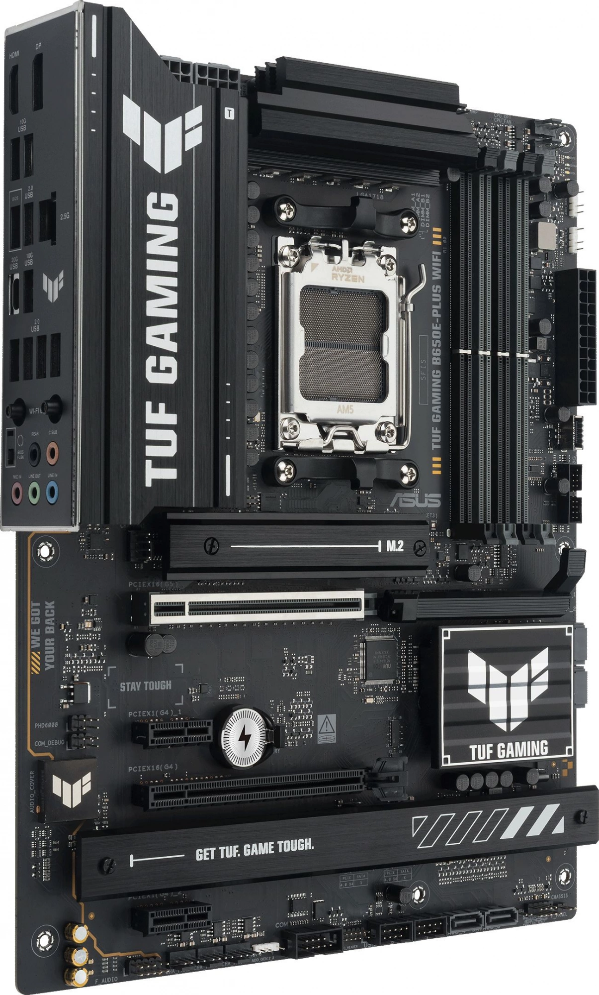 Материнская плата Asus TUF GAMING B650E-PLUS WIFI Socket AM5 AMD B650 4xDDR5 ATX AC`97 8ch(7.1) 2.5Gg RAID+HDMI+DP
