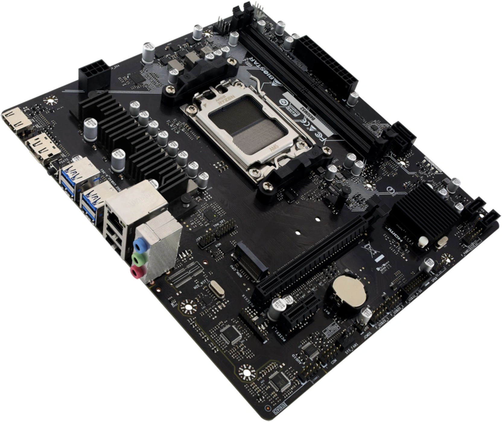 Материнская плата Biostar B650MS2-E Socket AM5 AMD B650 2xDDR5 mATX AC`97 8ch(7.1) 2.5Gg RAID+HDMI+DP
