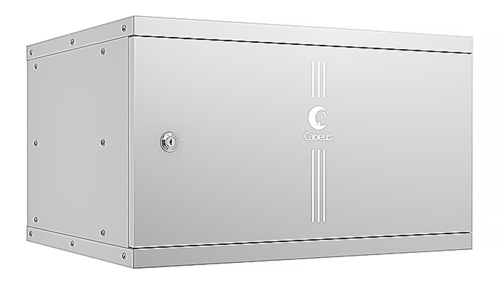 Cabeus WSC-05D-6U55/45m - Шкаф телекоммуникационный настенный 19" 6U, серия LIGHT разборный, дверь металл, цвет серый