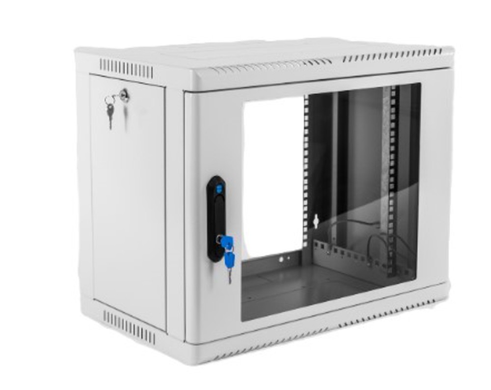 ШРН-12.350 - Шкаф телекоммуникационный настенный сварной 12U (600 х 350) съёмные стенки, дверь стекло, ЦМО