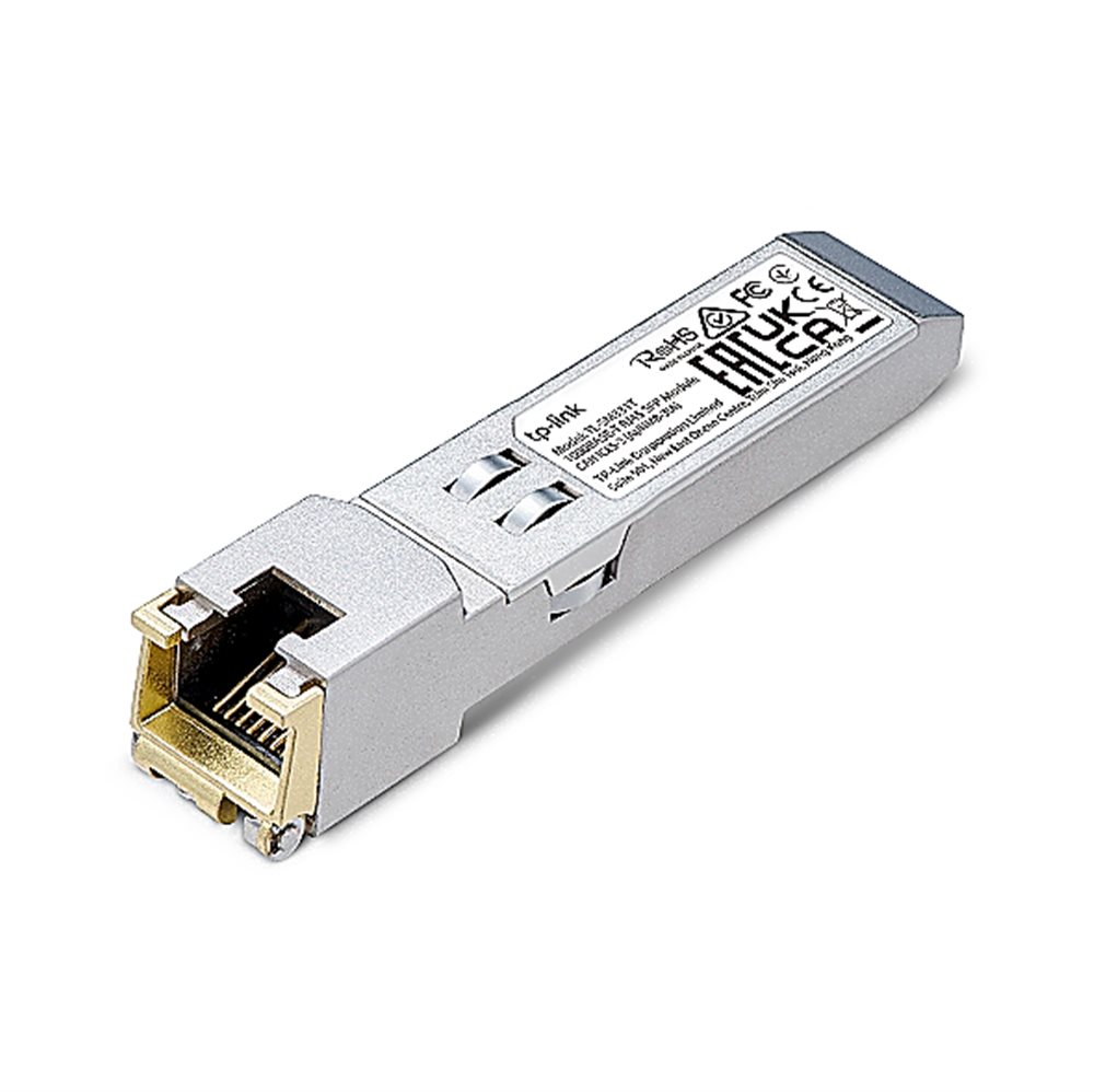 TL-SM331T - SFP‑модуль TP-Link 1000BASE-T RJ45, 1,25 Гбит/с, до 100 м.