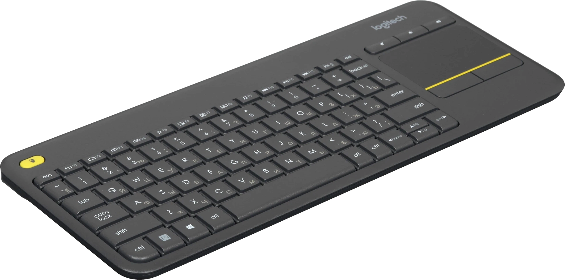 Клавиатура Logitech K400 Plus черный USB беспроводная Multimedia (920-007173)