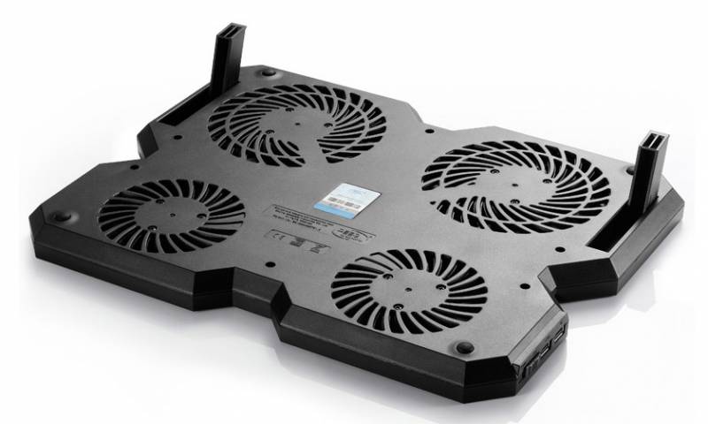 Подставка для ноутбука Deepcool Multi Core X6 (DP-N422-MCX6) 15.6" 380x295x24мм 30.9дБ 2xUSB 4x 900г черный