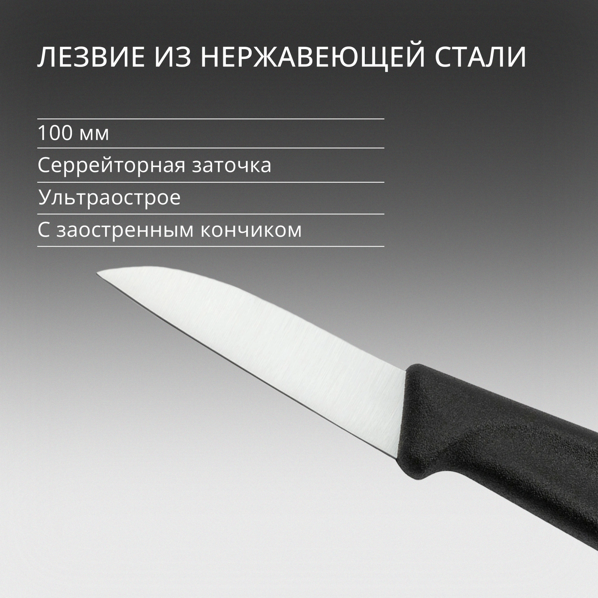Нож кухонный Victorinox Swiss Classic (6.7303) стальной лезв.60мм прямая заточка черный