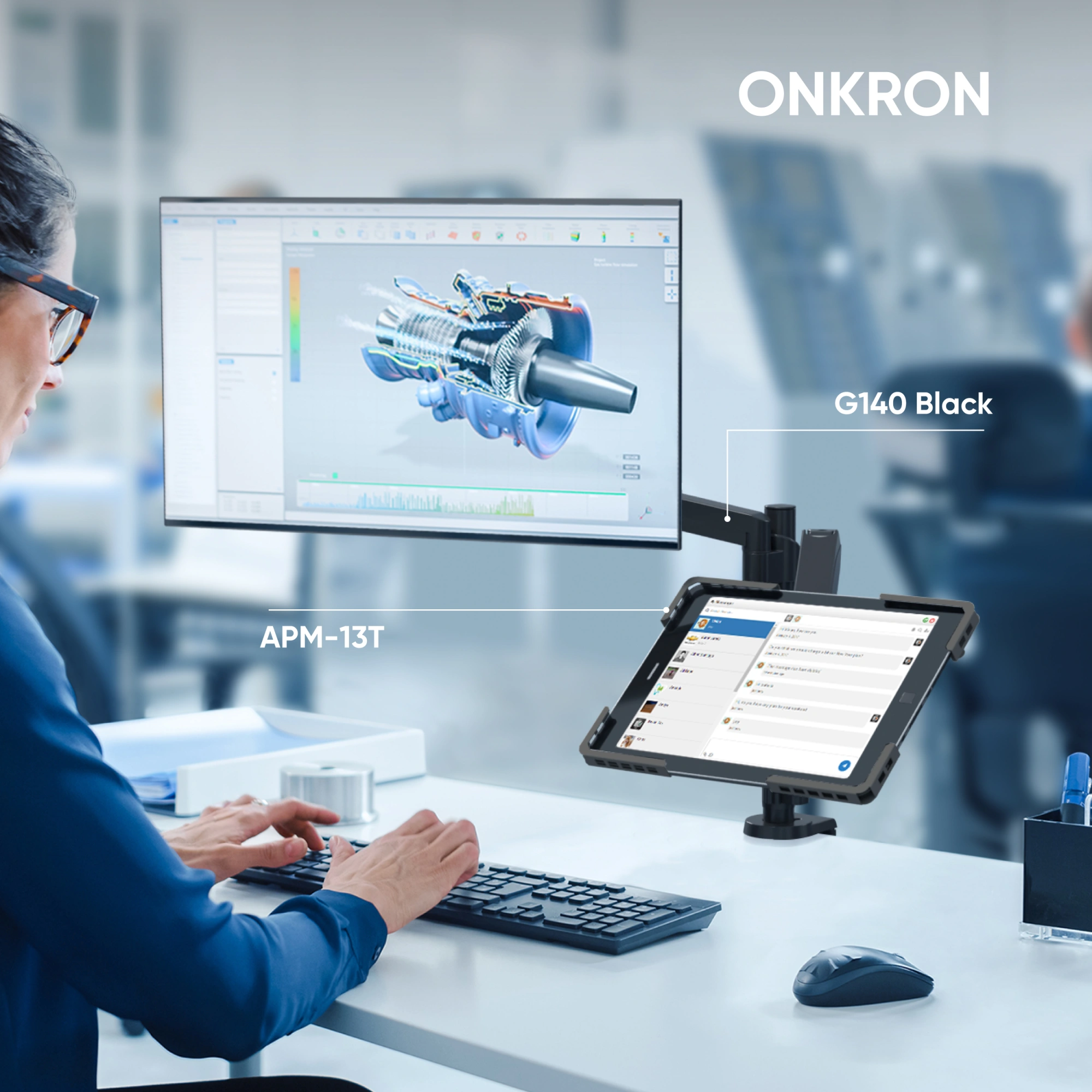 Подставка Onkron для планшетных компьютеров APM-13T черный