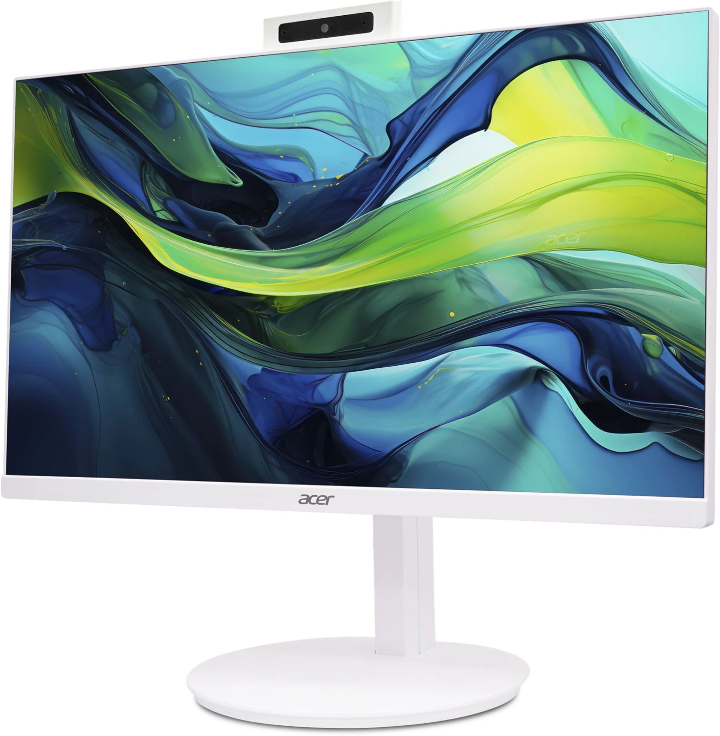 Моноблок Acer Aspire C24A-GRPL 23.8" Full HD Core 5 120U (1.4) 16Gb SSD512Gb Graphics CR Windows 11 Home GbitEth WiFi BT 90W клавиатура мышь Cam белый 1920x1080