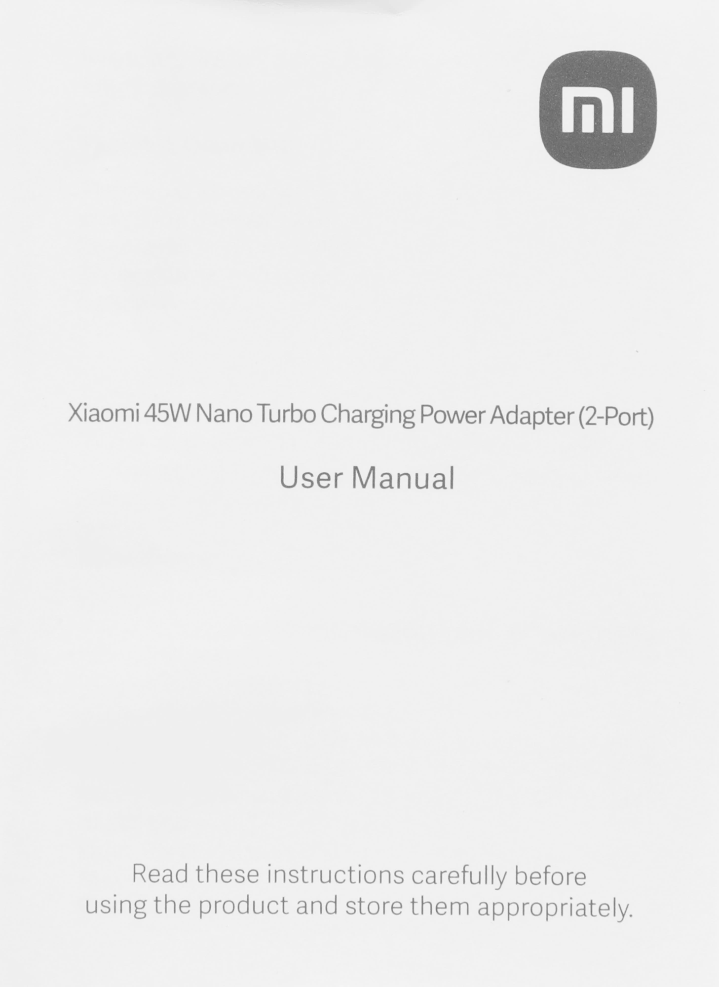 Сетевое зар./устр. Xiaomi Nano Turbo Charging 45W 4.1A (PD+QC) (BHR087OEU)