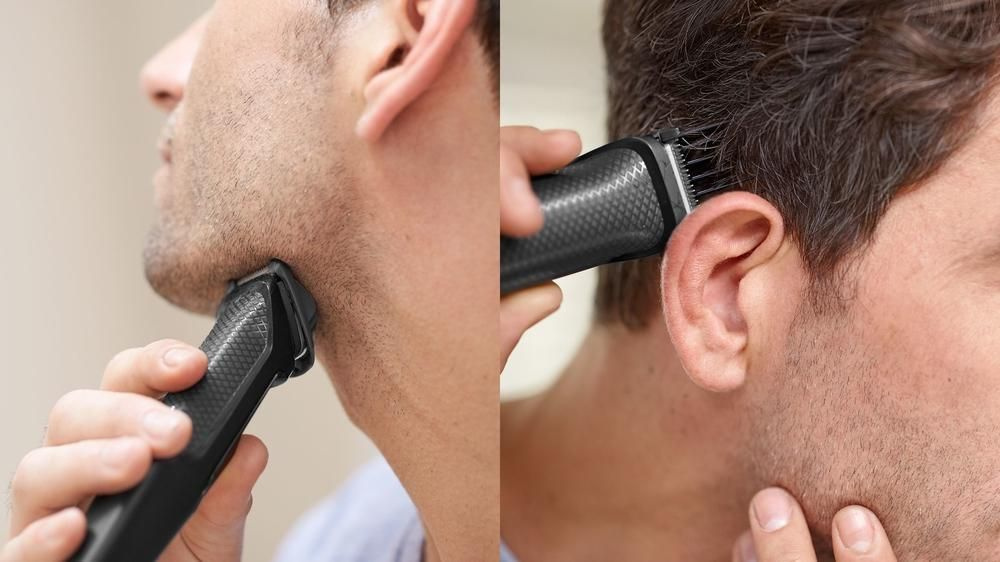 Триммер Philips MG3720/15 черный (насадок в компл:7шт)