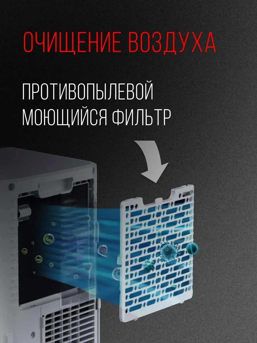 Кондиционер мобильный Funai Jasmine MAC-JS32COF03 белый/черный площ.22м2