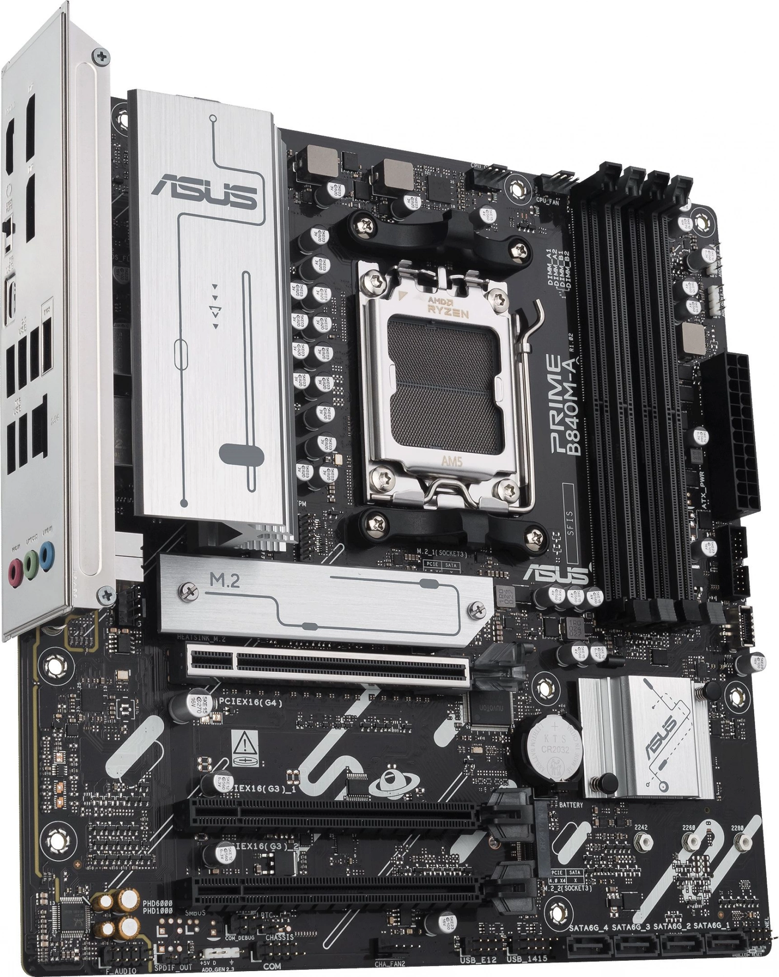 Материнская плата Asus PRIME B840M-A-CSM Socket AM5 AMD B840 4xDDR5 mATX AC`97 8ch(7.1) 2.5Gg RAID+VGA+HDMI+DP
