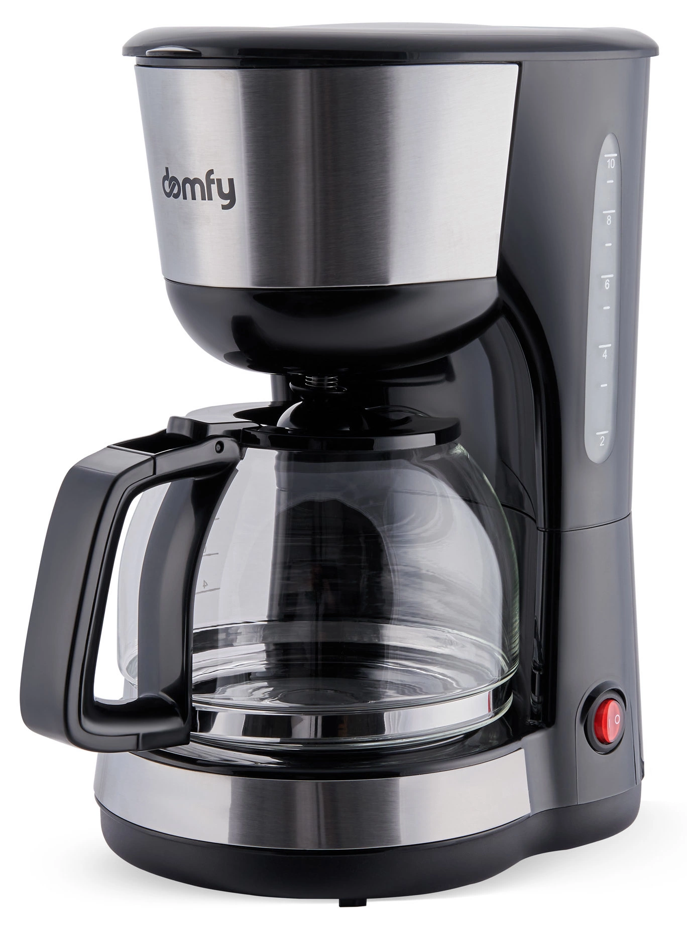 Кофеварка капельная Domfy metal DSM-CM301 1000Вт черный/серебристый
