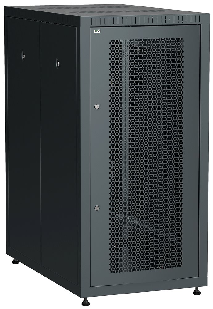 LE05-24U61-PM - ITK Шкаф LINEA E 24U 600х1000мм двери 2шт перф. и метал. чер