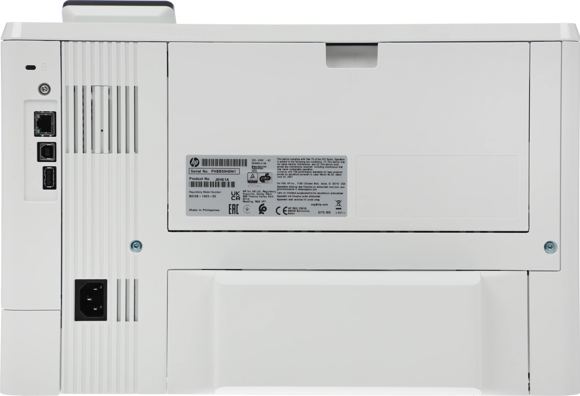 Принтер лазерный HP LaserJet Pro M501dn (J8H61A) A4 Duplex белый