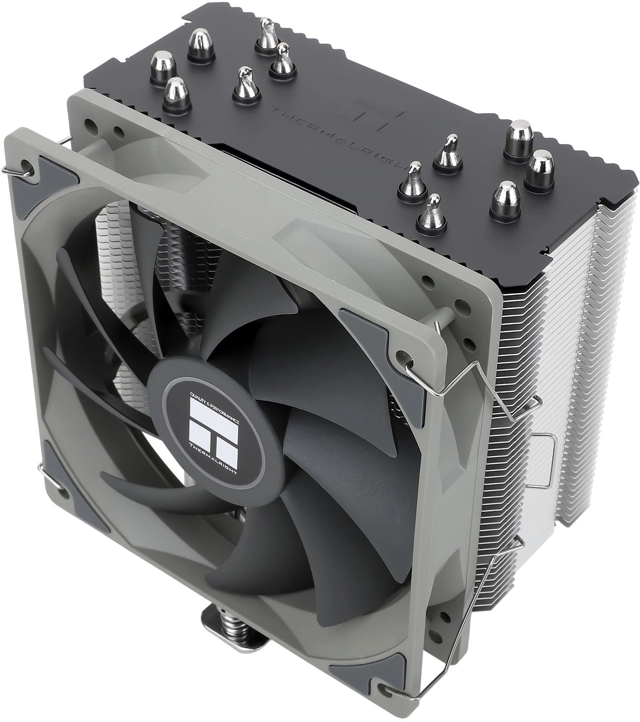 Устройство охлаждения(кулер) Thermalright Burst Assasin 120 Soc-AM5/AM4/1200/1700/1851 серый 4-pin 25.6dB Al+Cu 510gr Ret (BA120)