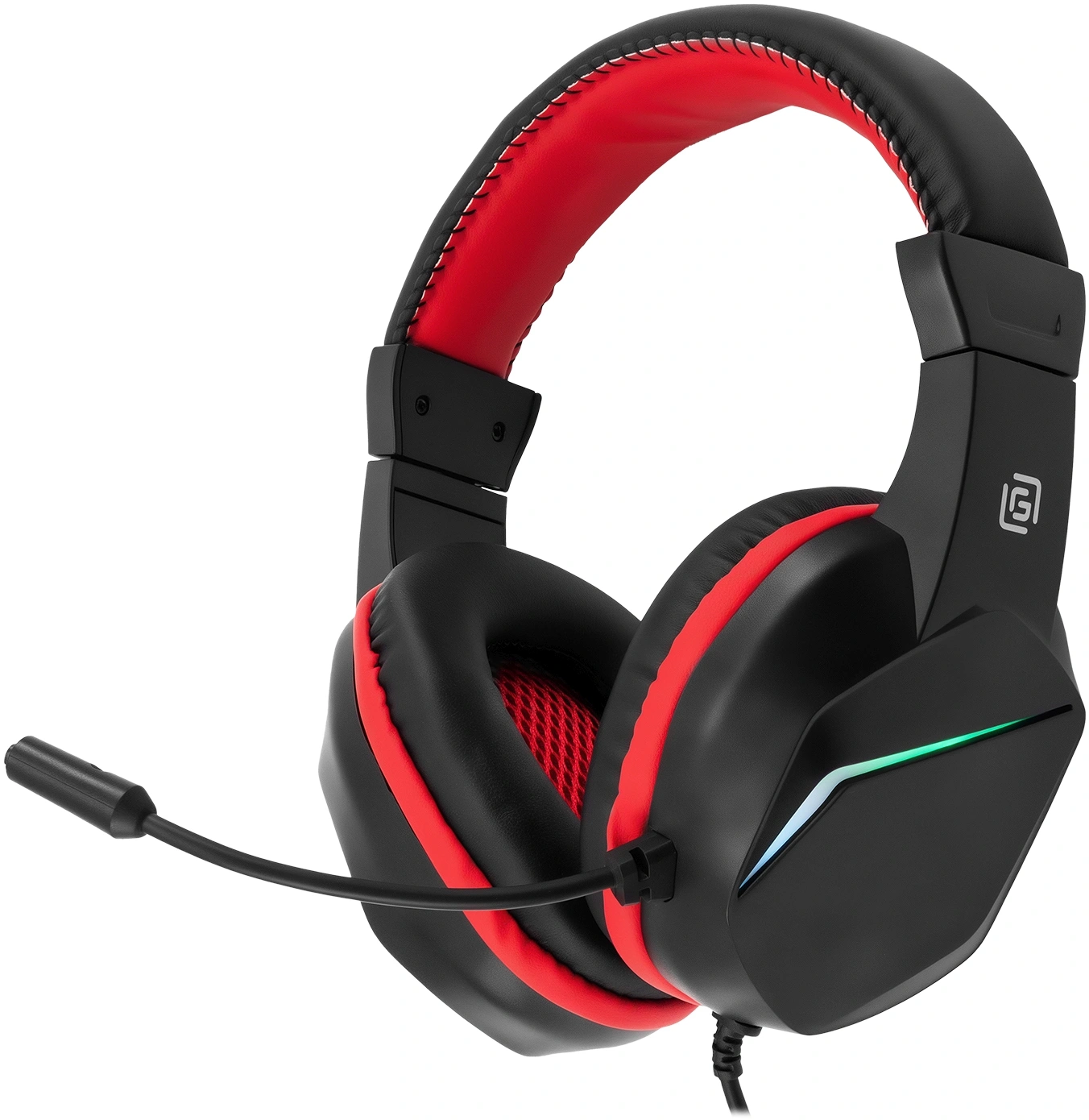 Наушники с микрофоном Оклик HS-L335G черный 2.2м мониторные USB оголовье (1972582)