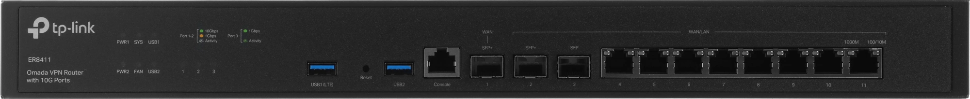 Межсетевой экран TP-Link ER8411 10/100/1000BASE-TX/SFP/SFP+ черный